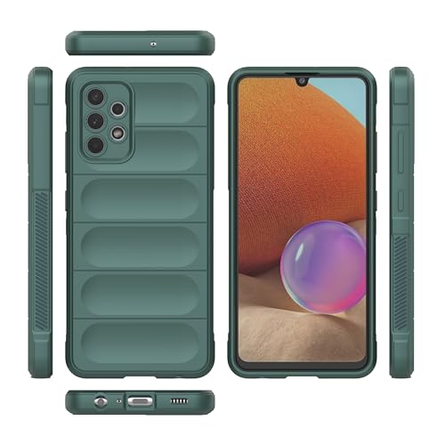 Coque Samsung Galaxy A32 4G silicone vert avec protège-écran