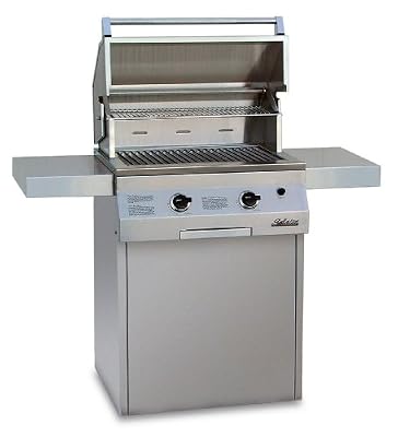 Solaire 27-Inch Deluxe Infrared Natural Gas Grill on Square Cart Base, Stainless Steel