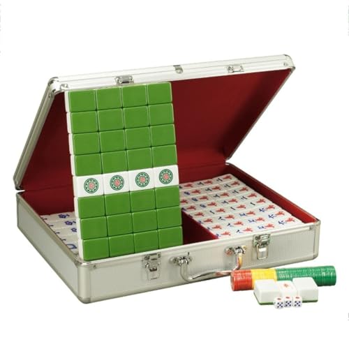 Juego Tradicional de Mahjong Chino con 144 Fichas de Melamina