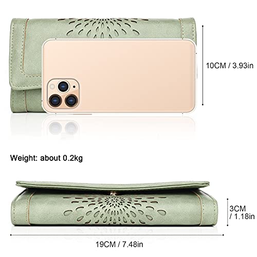 Image of APHISON Ladies Soft Leather RFID Long Wallet Trifold Clutch Purse Credit Card Holder Case for Women With Gift Box