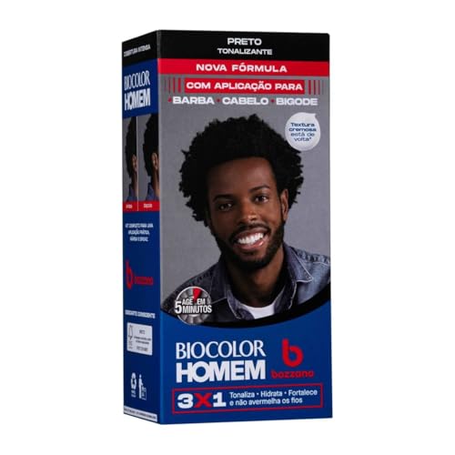 Biocolor Homem Tonalizante De Cabelo Masculino Bozzano Preto