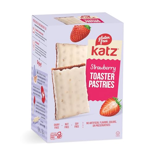 Katz Gluten Free Toaster Pastries. Strawberry. Easy Breakfast Food Or Anytime For Adults & Kids. Gluten Free. Dairy Free, Nut Free, Peanut Free, Soy Free. Snacks For Adults Kosher 8 OZ (Pack Of 1)