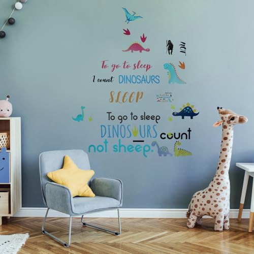 Vinilos decorativos dinosaurios para dormitorio 2 piezas miniatura 3
