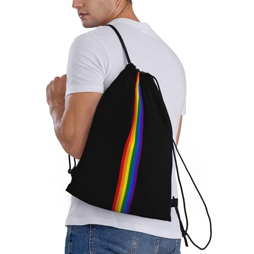 Rainbow Pride LGBT Drawstring Backpack Bag Sport Gym Dance Beach Travel Sackpack for Women Men3