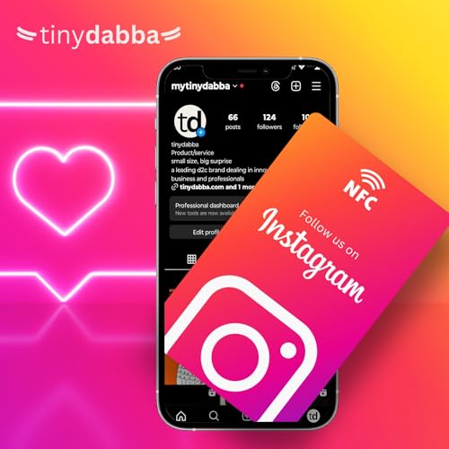 tinydabba Instagram NFC & QR Card | Pre-Configured, Unlimited Taps, Lifetime Free Use by tinydabba - 4