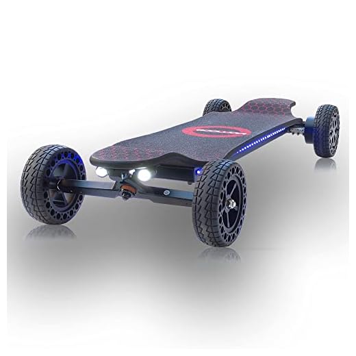 ECOMOBL ET All Terrain Electric Skateboard 12S3P 48V with Remote Offroad LED Lights Longboard 2000W Dual Motors Top Speed - 30-35 mph for Adults Teens