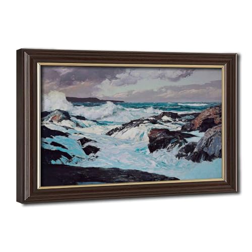 Impression sur toile Souwester Surf pour habiller un petit mur de bureau avec cadre inclus