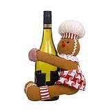 Wine Bottle Cover Hugger Holder Bottle Topper Christmas Decoration Dinner Table Ornaments Plush Gingerbread Man Boy Girl Christmas Ornament for Xmas Tree Home Party Bar Hotel Restaurant