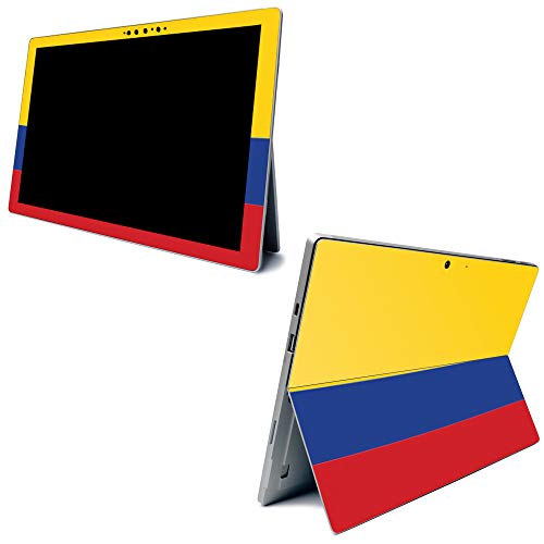 Image of MightySkins Carbon Fiber Skin for Microsoft Surface Pro 7 - Colombian Flag | Textured Carbon Fiber Finish | Easy to Apply, Remove, and Change Styles | Made in The USA