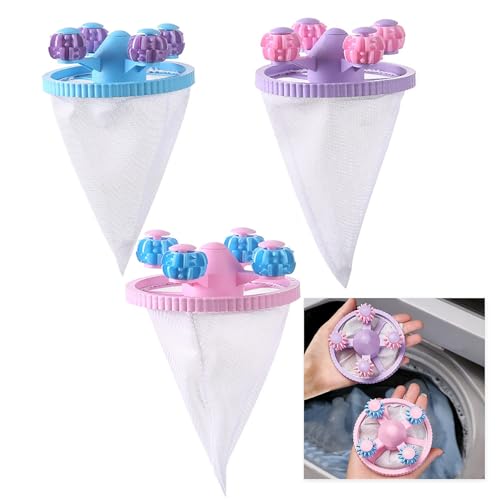 3 Stück Waschmaschine Fusselfänger Filterbeutel Tierhaarentferner Waschmaschine Fusselbälle Haarentferner Tierhaare Haarfänger Katzenhaarentferner Tierhaare Fusselfänger Wäschebälle Tierhaarentferner