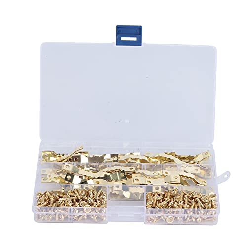 100pcs Sawtooth Hangers Hanging Hooks with 200pcs Screws for Paintings Picture Frame Home Decor