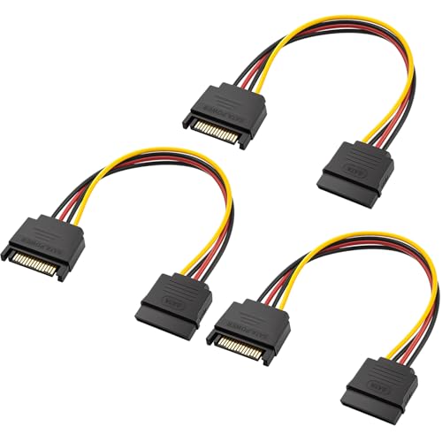 P26S Cavo Di Prolunga Alimentazione SATA 15 Pin, 18 Cm, Maschio-femmina, Per HDD E SSD PC