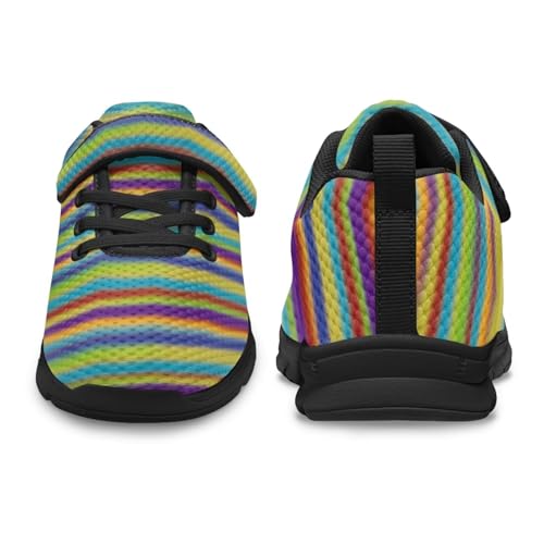 Boys Girls Tennis Shoes Lightweight Casual Running Shoes with Strap Breathable Non Slip Sports Sneakers for Kids US 11-153