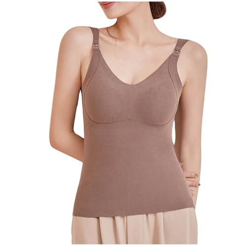 Ropa interior funcional para mujer, ropa interior térmica, ropa interior térmica, calzoncillos, tetinas, sujetador de lactancia, ropa térmica de invierno, café, M