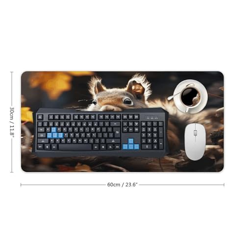Squirrel in The Woods Desk Pad goma antideslizante grande miniatura 2