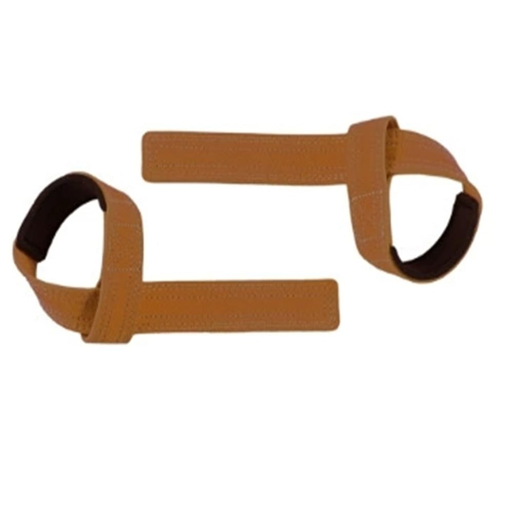 Barre de Fitness, haltères, tractions, haltérophilie, Bracelets de Sport Sangles de Musculation(Marron)