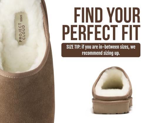 Image of Project Cloud Men's 100% Genuine Leather Shearling Memory Foam Slippers