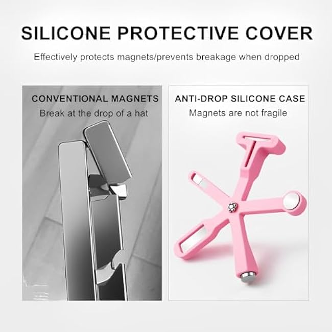 6-IN-1 Cat Eye Magnet for Gel Nail Polish,Multifunctional Powerful Magnetic Cat Eye Magnet for Nails,5-Star Shape Nail Magnets,Nails Art DIY Design Supplies for Salon,Pink.-uaiePXQW