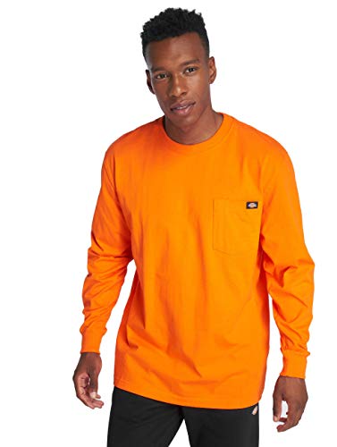 Opiniones y reviews de Playera Naranja , tabla con los diez mejores. 40 Dickies Cuello Redondo Pesado de Manga Larga Grande y Alto para Hombre, Naranja, Large