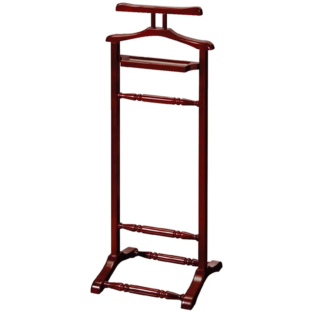 YNBSHGAA Wooden Clothes Rack Wardrobe Valet Stand Suit Garment Valet Stand for Hotels Dormitory Office 17 Styles,Style#c