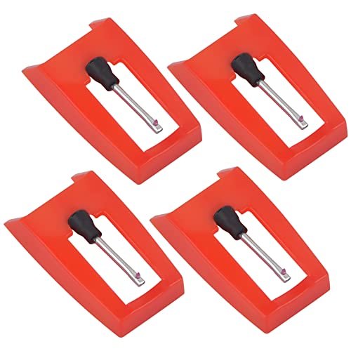Vesaneae 4 Piezas Aguja para Tocadiscos, Repuesto Universal para Fonógrafo, Compatible con la Mayoría de Crosley, Ion, Jensen, Bush y Teac