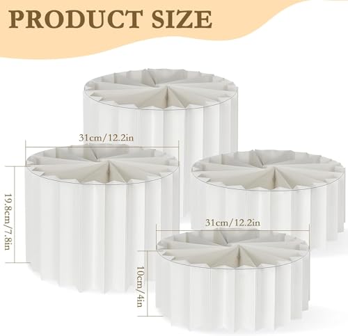Présentoirs blancs cylindriques pour gâteaux et bijoux de valeur - 3