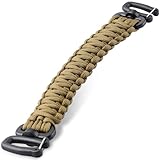 Pitozer Tactical Paracord Handle，9-core Weaving Paracord Strap for Backpack Handle Replacement，Molle Attachment with Plastic Clips for Tactical Bag Accessory,Sling Bags(7.9