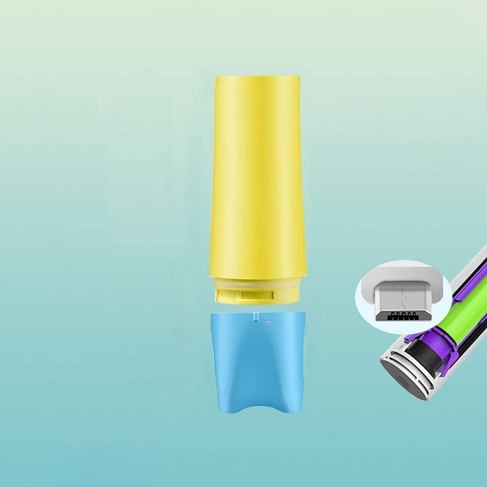 Compacto Cepillo de dientes eléctrico para niños, cepillo de dientes con temporizador inteligente y 3 modos, cepillo de dientes con 8 cabezales de cepillo reemplazables Ergonómico