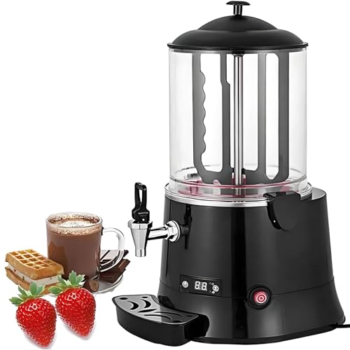 DNEPEI Dispensador de Chocolate Caliente Comercial de 400 W, Calentador de Bebidas de Gran Capacidad de 10 L, Control Inteligente de Temperatura para Preparar rápidamente Cacao, té con Leche 10L