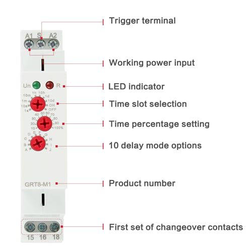 Relé multifunción GRT8-M1 para automatizar control de iluminación 7