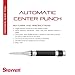 Starrett Automatic Center Punch with Hardened Steel Metal - 100mm Length, 11mm Punch Diameter Tapered Point - 18AA