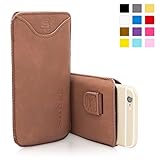 Snugg iPhone 6 / 6s Plus Case - Leather Pouch with Lifetime Guarantee (Distressed Brown) for Apple iPhone 6 / 6s Plus