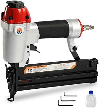 ZaraApex 2-in-1 18 Gauge 2 Inch Pneumatic Brad Nailer, Adjustable Exhaust, for Woodworking, and DIY Projects