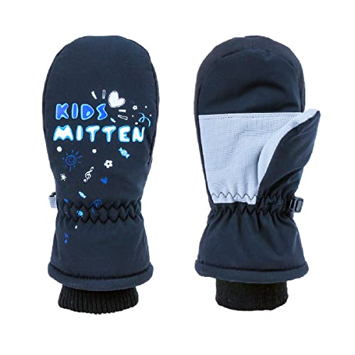 TRIWONDER Guantes de Invierno para Niños Guante Térmico de Esquí a Prueba de Viento Manoplas Cálidas para Nieve Clima Frío Snowboard al Aire Libre (A - Negro - XXS, para niñas y niños de 3 a 5 años) Cover