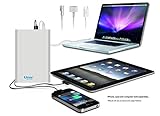 Lizone 50000mAh Extra Pro External Battery for Apple MacBook MacBook Pro MacBook Air USB QC Charger for Apple New MacBook 12 iPad iPhone 7 7 Plus SE 6 6S Plus 5S 5C 5 4 Samsung HTC and More -Silver