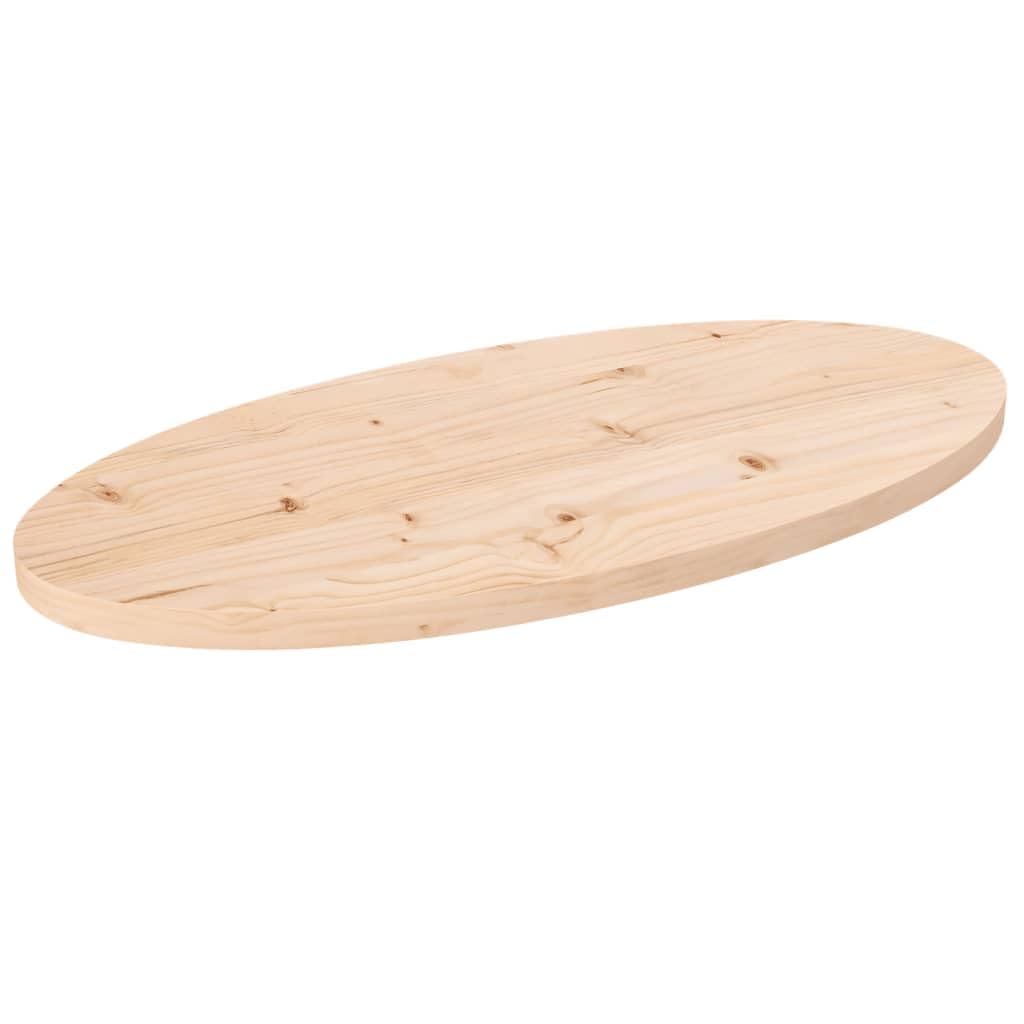 vidaXL Tablero de Mesa 70x35x2,5 cm de Madera Maciza de Pino Ovalado