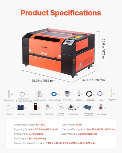 VEVOR 60W CO2 Laser Engraver