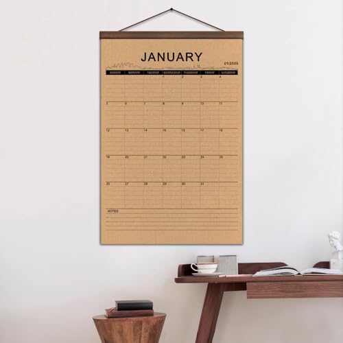 2025rusticstyleretrocalendarplannerwalldeskkraftpapermonthlycalendarmay2025october2026withvintagewoodframe165x12  Urban Country Home Decor 2025 rustic style retro calendar planner wall desk kraft paper monthly calendar may 2025 october 2026 with vintage wood frame 165×12  urban country home decor