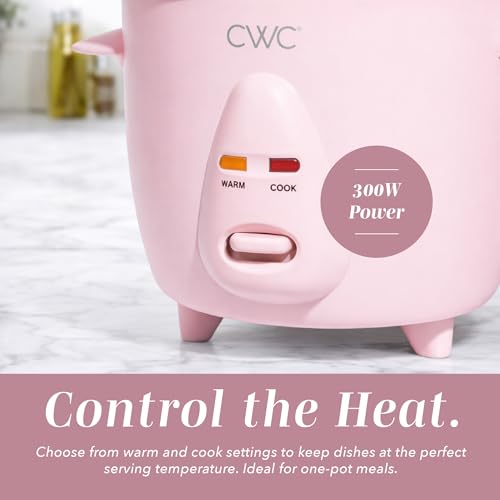 Image of COOK WITH COLOR 6 Cup Rice Cooker 300W - Effortless Cooking and Perfectly, Cooks 3 Cups of Raw Rice for 6 Cups of Cooked Rice, Pink
