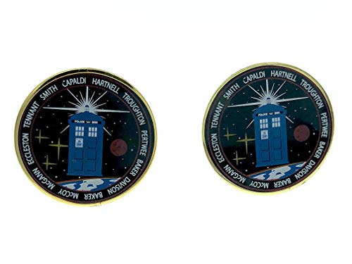 Patch Nation Dr Who Doctors Ärzte Tribut Metall Cosplay Cufflinks Manschettenknöpfe