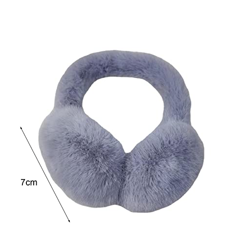 Remorui Plush Earmuffs Soft Winter Thermal Unisex Fluffy Ear Covers Windproof Solid Color Purple #TOP6