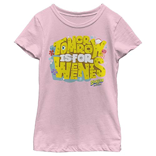 Fifth Sun Spongebob Squarepants Tomorow is for Weenies Girls Short Sleeve Tee Shirt