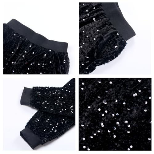 Image of WELAKEN Sequin Casual Pants for Girls with Lining Kids & Little Girl's Sparkling Trousers