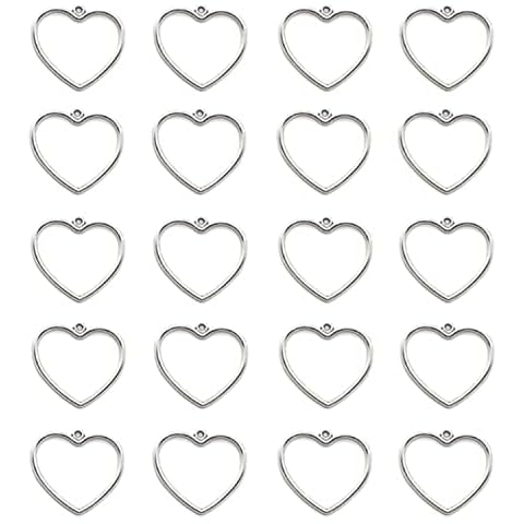 20 Pcs Alloy Pendants Hollow Frame Pendants Trays Pendants Resin Frame for Jewellery Making DIY Resin Crafts Earrings Necklace Cover