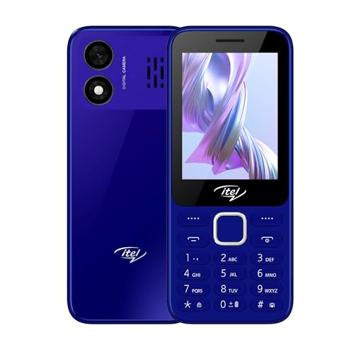 itel it5330 Keypad Mobile Phone | 2.8" Big Display | Premium Glass-Like Back Design | 1900mAh Long-Lasting Battery | Auto Call Recording | Wireless FM | Blue