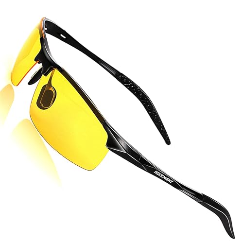 Rocknight A8177 Driving Polarized Night Vision Glasses Uv 400 Hd Yellow Sunglasses cover
