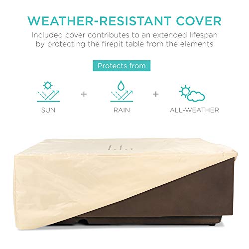 image for Best Choice Products 35x35-inch 40,000 BTU Square Propane Fire Pit Tab