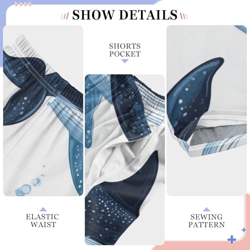 ZZXXB Whale Print Boys Long Pants Soft Trousers Elastic Waist Kids Lounge Bottoms with Pockets S-XL4