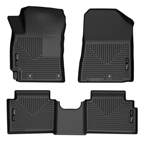 Husky Liners Weatherbeater Floor Mats | Fits 2019-2024 Kia Forte | Front & 2nd Row, 3-pc Black - 95261