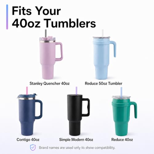 Image of Joshey Replacement Straws for Stanley Quencher 40oz Tumbler, 6 Pack